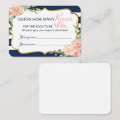 Wie viele Kisses Guessing Card Begleitkarte (Vorne/Hinten)