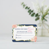 Wie viele Kisses Guessing Card Begleitkarte (Stehend Vorderseite)