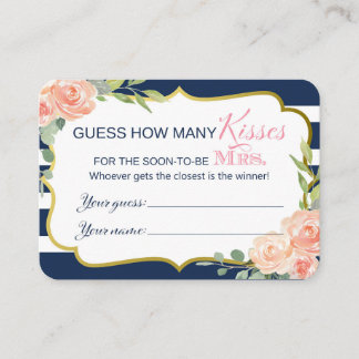 Wie viele Kisses Guessing Card Begleitkarte