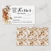 Wie viele Kisses Herbst Brautparty Game Platzkarte (Vorne/Hinten)