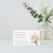 Wie viele Kisses Ice Creme Brautparty Begleitkarte (Stehend Vorderseite)