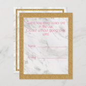 Wie viele Kisses Marble Gold Brautparty Game (Vorne/Hinten)