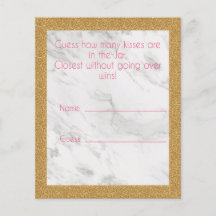 Wie viele Kisses Marble Gold Brautparty Game