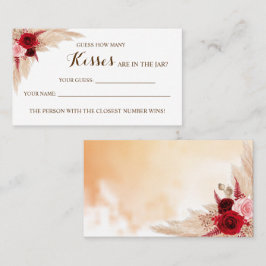 Wie viele Kisses Pampas Brautparty Spielkarte Platzkarte