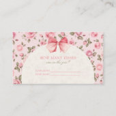 Wie viele Kisses Pink Rose Brautparty Begleitkarte (Vorderseite)