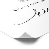 Wie viele Kisses Shoessing Guessing Game Sign Poster (Ecke)