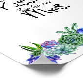 Wie viele Kisses Sukkulturelles Brautparty-Spiel Poster (Ecke)