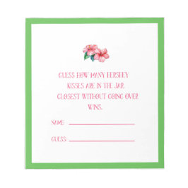 Wie viele Kisses Tropical Guessing Cards Notizblock