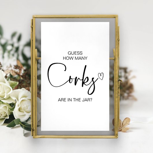 Wie viele Korken befinden sich im Jar Sign Brautpa Poster