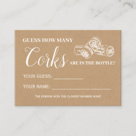 Wie viele Korken englische spanische Duschspielkar Platzkarte