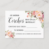 Wie viele Korken spielen englische spanische Dusch Platzkarte (Rückseite)