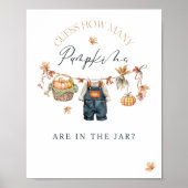Wie viele Kürbis in Jar Rustic Baby Dusche Poster (Vorne)