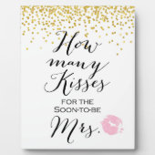 Wie viele Küss auf der Easel Plaque singen Fotoplatte (Vorderseite)