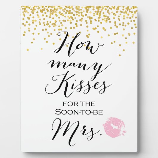 Wie viele Küss auf der Easel Plaque singen Fotoplatte (Vorderseite)