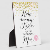 Wie viele Küss auf Easel singen Fotoplatte (Seite)