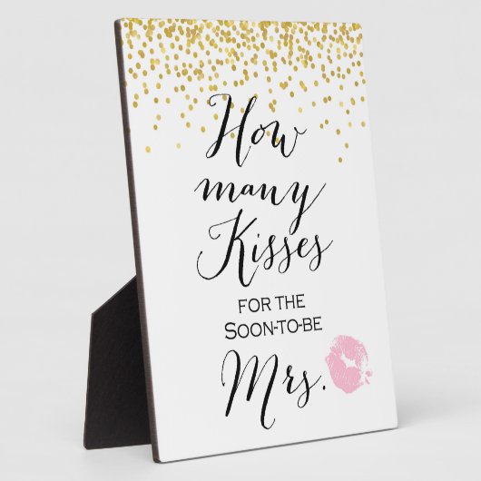 Wie viele Küss auf Easel singen Fotoplatte (Seite)