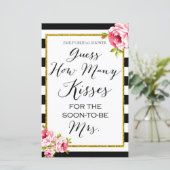 wie viele Küsse - Brautparty Game (Stehend Vorderseite)