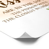 Wie viele Küsse | Burgundy Brautparty Game Sign Poster (Ecke)