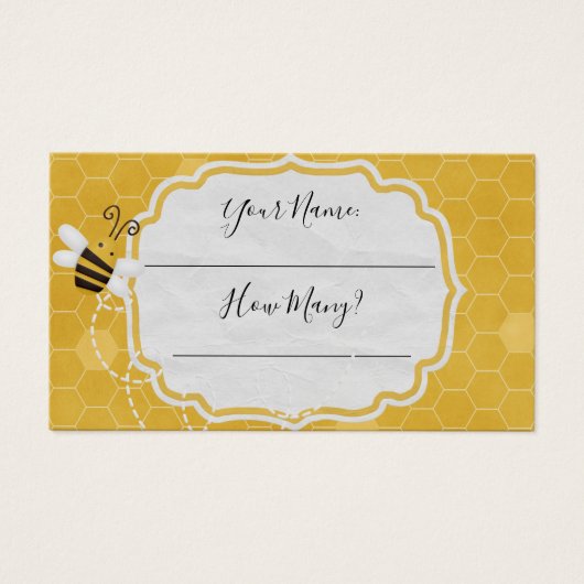 Wie viele Küsse Eintrittskarten - Sweet Honey Bee (Vorderseite)