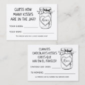 Wie viele Küsse englische spanische Duschspielkart Platzkarte (Vorne/Hinten)