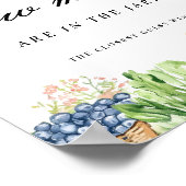 Wie viele Küsse Fresh Market Brideller Sign Poster (Ecke)