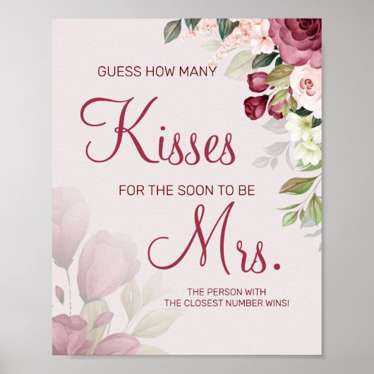 Wie viele Küsse für bald Frau Dusche Spiel Pos Poster (Vorne)