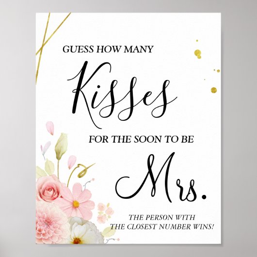 Wie viele Küsse für bald Frau Dusche Spiel Poster (Vorne)