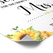 Wie viele Küsse für bald Frau Dusche Zeichen Poster (Ecke)