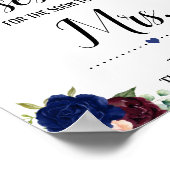 Wie viele Küsse für bald Frau Dusche Zeichen Poster (Ecke)