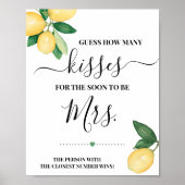 Wie viele Küsse für bald Frau Duwer Sign werden Poster (Vorne)