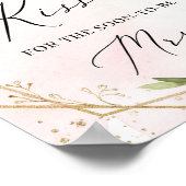 Wie viele Küsse für das bald anstehende Frau-Zeich Poster (Ecke)