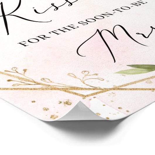 Wie viele Küsse für das bald anstehende Frau-Zeich Poster (Ecke)