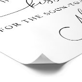 Wie viele Küsse für den Bald zu Frau Sign Poster (Ecke)