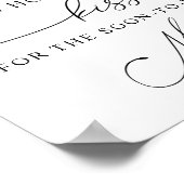 Wie viele Küsse für den Bald zu Frau Sign Poster (Ecke)