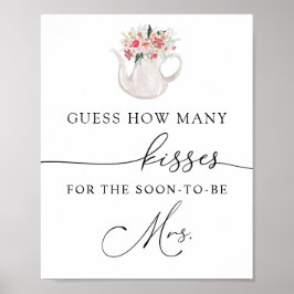 Wie viele Küsse für den Bald zu Frau Sign Poster