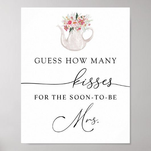 Wie viele Küsse für den Bald zu Frau Sign Poster (Vorne)