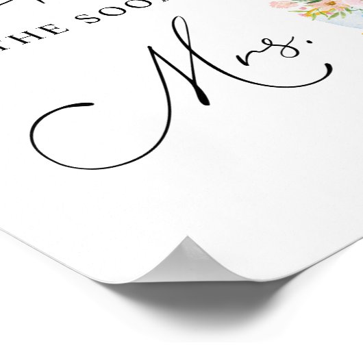 Wie viele Küsse für den Bald zu Frau Sign Poster (Ecke)