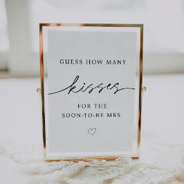 Wie viele Küsse für den Bald zu Frau Sign Poster