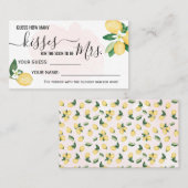 Wie viele Küsse für den Bald zu Mrs. Game Karte (Vorne/Hinten)