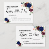 Wie viele Küsse für die bald Frau Spielkarte Platzkarte (Vorne/Hinten)