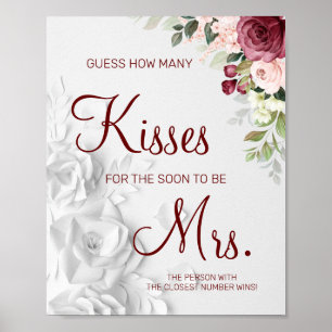 Wie viele Küsse für die baldige Mrs. Shower-Spiel Poster