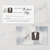 Wie viele Küsse für Mrs. B & G Shower Spielkarte Platzkarte (Vorne/Hinten)