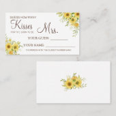 Wie viele Küsse für Mrs. Duschkartenspiel Platzkarte (Vorne/Hinten)