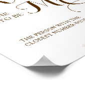 Wie viele Küsse für Mrs. Pampas Shower Game Sign Poster (Ecke)