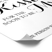 Wie viele Küsse für Mrs. Shower Game Sign Poster (Ecke)