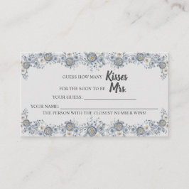 Wie viele Küsse für Mrs. Shower Gray Game Card Platzkarte