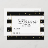 wie viele Küsse im Brautparty Jar Postkarte (Vorne/Hinten)