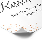 Wie viele Küsse Lila Brautparty-Game-Signatur Poster (Ecke)