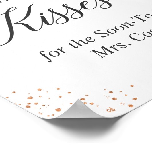 Wie viele Küsse Lila Brautparty-Game-Signatur Poster (Ecke)