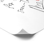 Wie viele Küsse Minimalistisches Script-Brautparty Poster (Ecke)